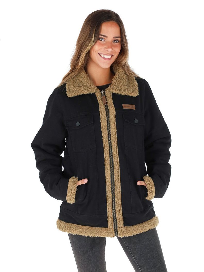 Chaqueta Jeans Reversible Turpis Negro Mujer-0