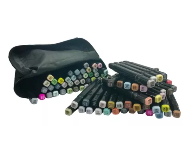 168 Lápices Marcadores Doble Con Bolsa-2