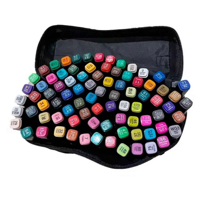 168 Lápices Marcadores Doble Con Bolsa-0