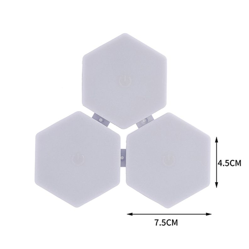 Set de 3 Luces Hexagonales LED con Control-2