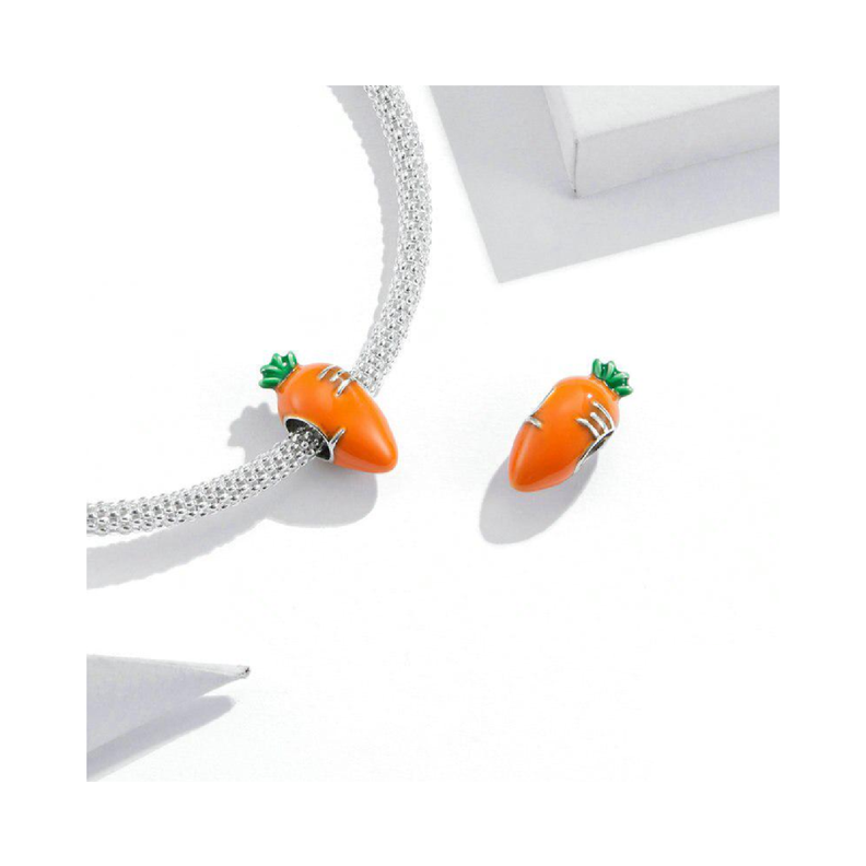 Charm Zanahoria en Plata Fina 925 SILVER HEART-2
