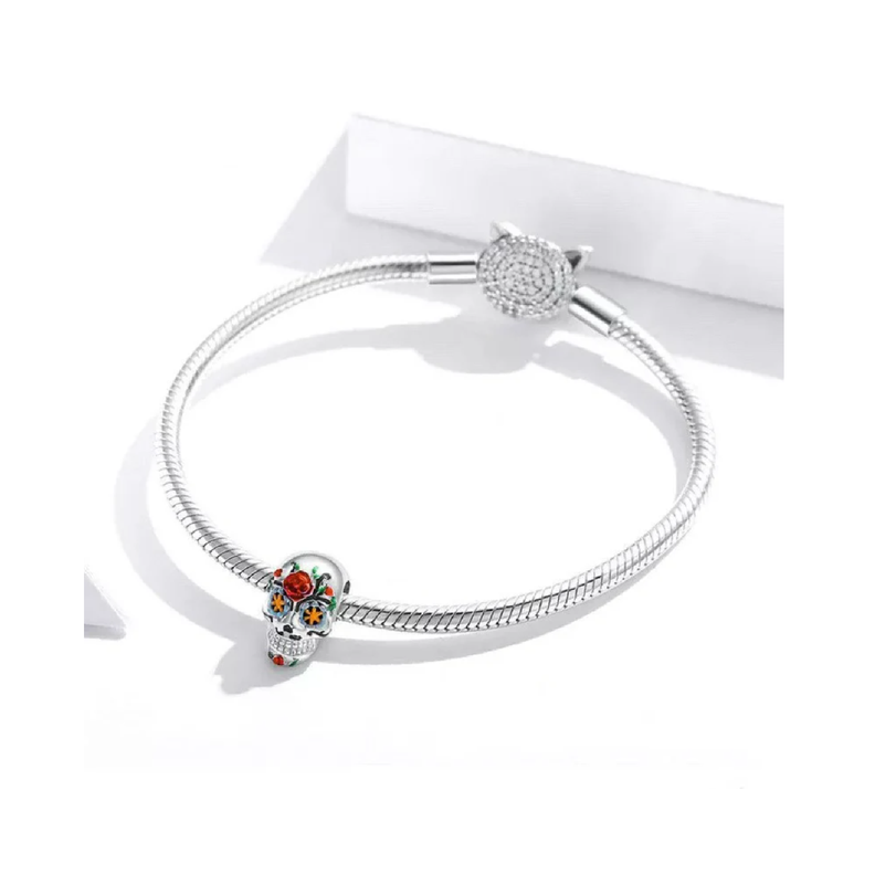Charm Calavera Mexicana en Plata Fina 925-2