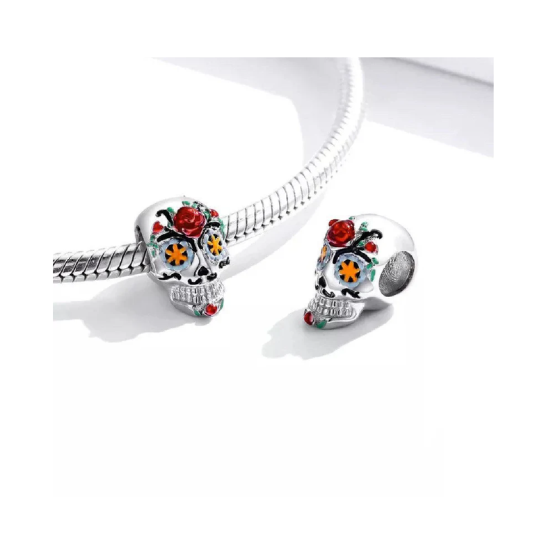 Charm Calavera Mexicana en Plata Fina 925-3