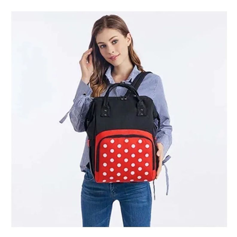 Mochila Bolso Pañalera Maternal Diseño Minnie Mouse-3