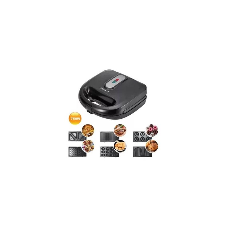 Maquina Para Mini Donas Galleta Waffles  6 en 1 -6