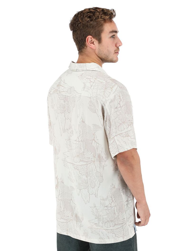 Guayabera Telle Print Crudo Hombre-2