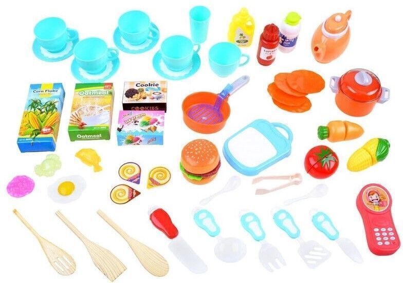 Cocina de Juguete Rosada de 65 Pcs 100cm Alto, Vapor,agua-4