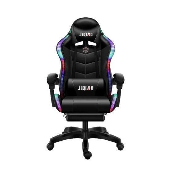 Silla Gamer Negra Led Rgb, Parlante Bluetooth, Repoza Pies-2