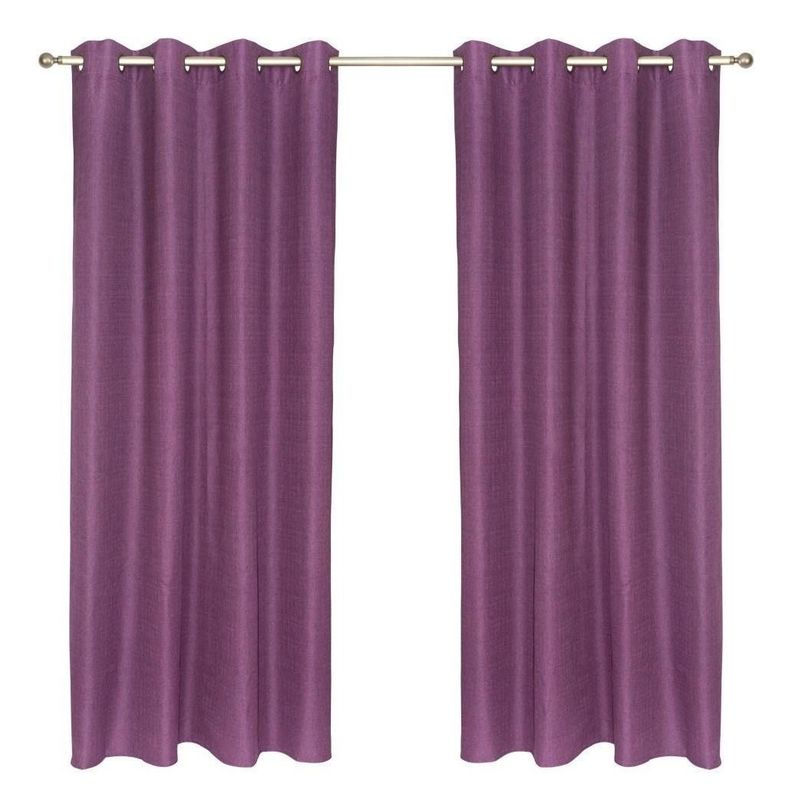 Set Cortina Blackout Térmico 140x220 Cm - Morado-0