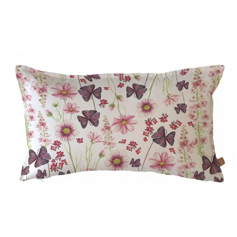 FUNDA COJÍN ALGODÓN PRIMAVERA ROSA 50X30-0