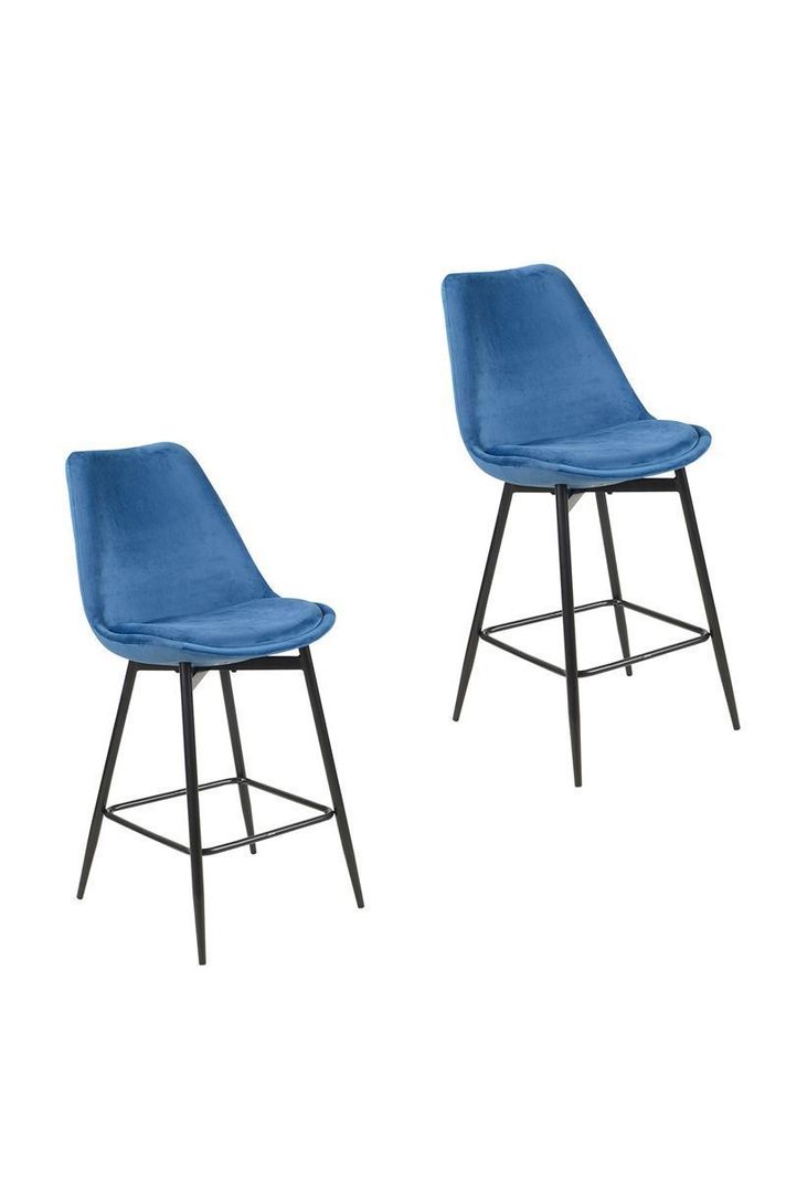 Pack 2 Sillas de Bar Atlanta Azul-0