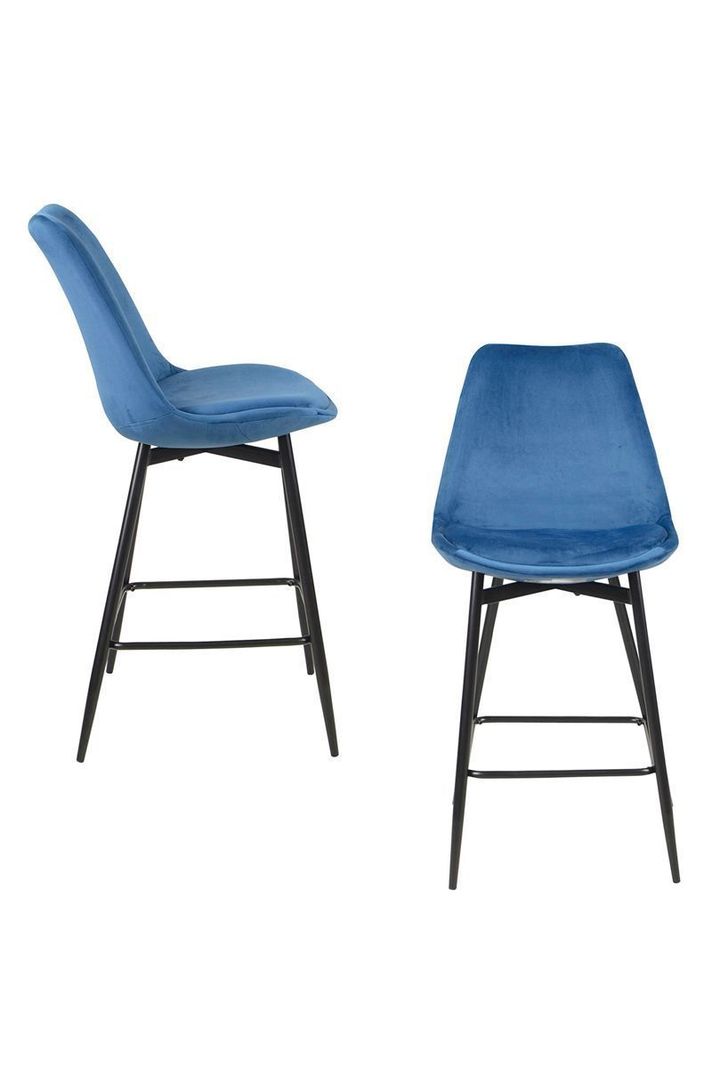 Pack 2 Sillas de Bar Atlanta Azul-3