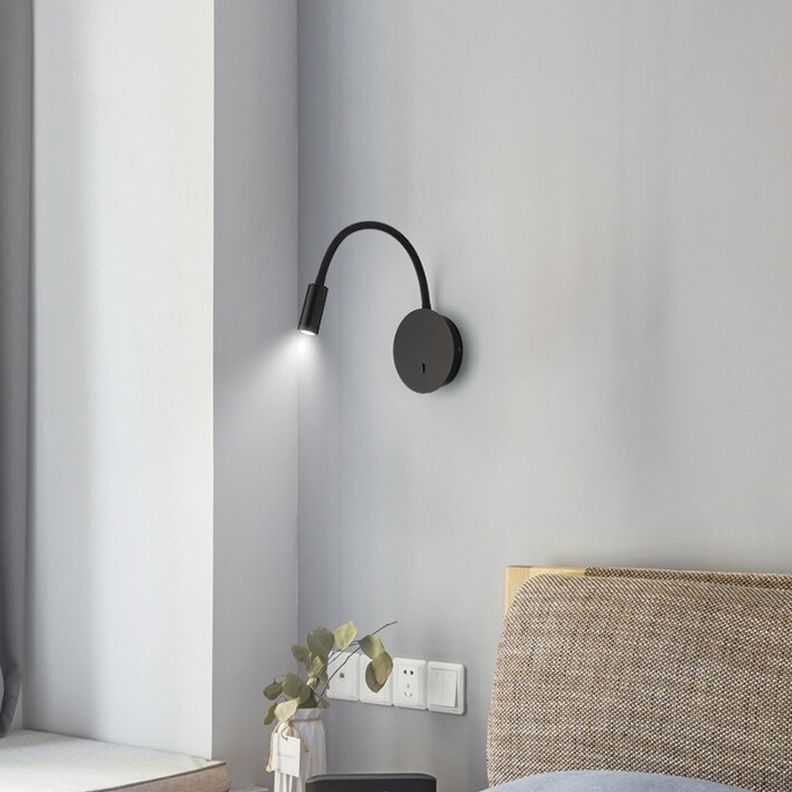 Apliqué Lámpara LED Flexible Cabecera Lectura Negro 3W-2