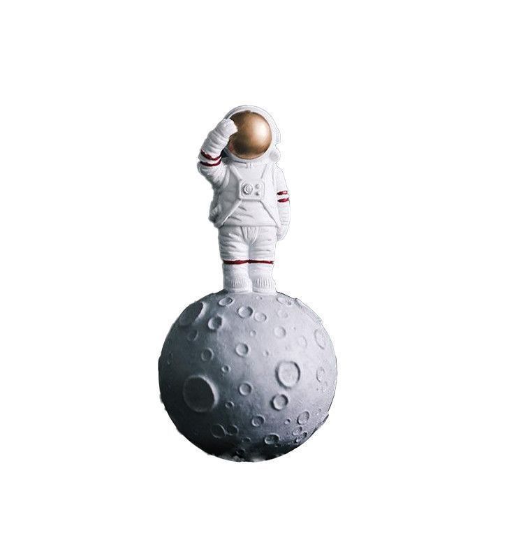Astronauta sobre luna Blanco