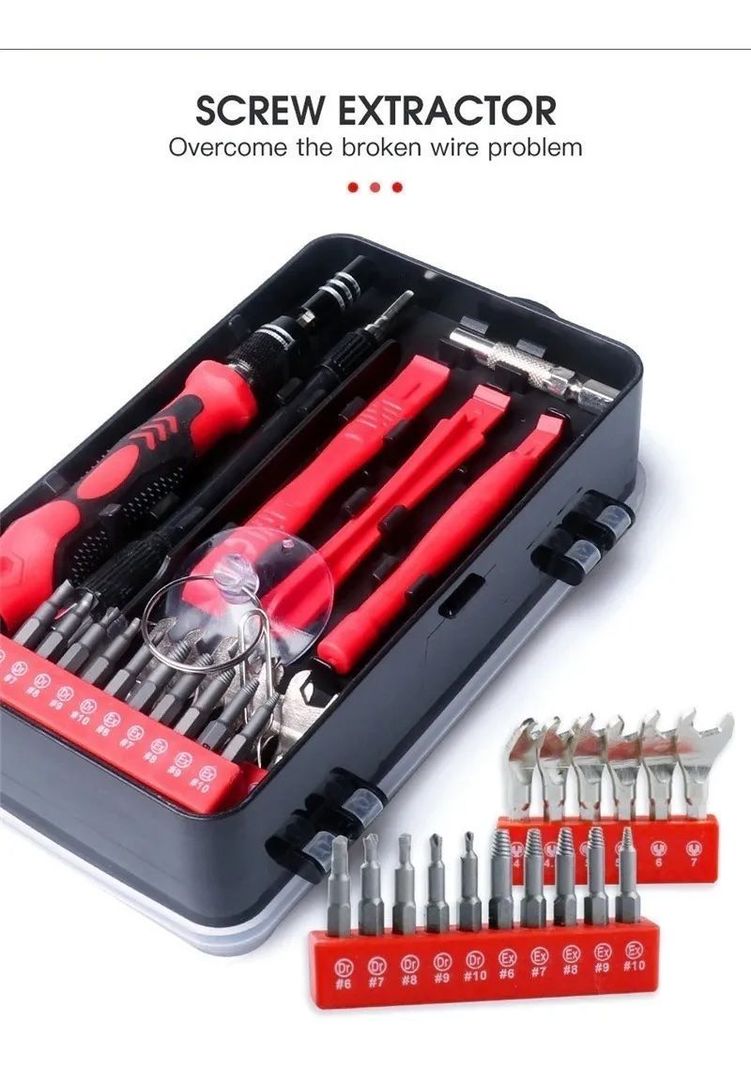 Set Kit Juego Destornillador 135 En 1 Precisión Magnéticos-4