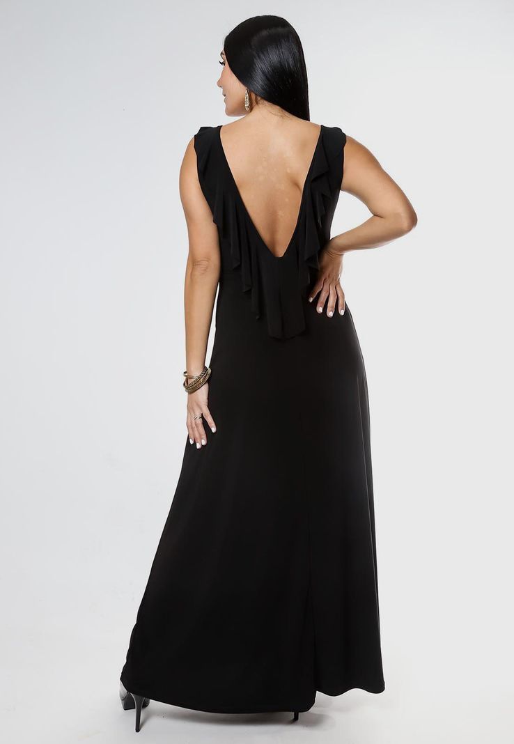 Vestido Celeste Negro-1