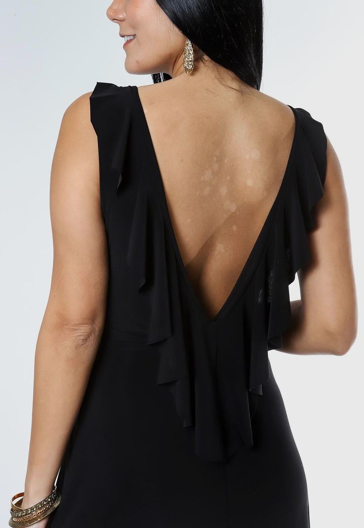 Vestido Celeste Negro-2
