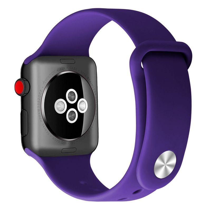 Correa Boton Compatible Iwatch Apple Watch Morado 38-40-41MM-0