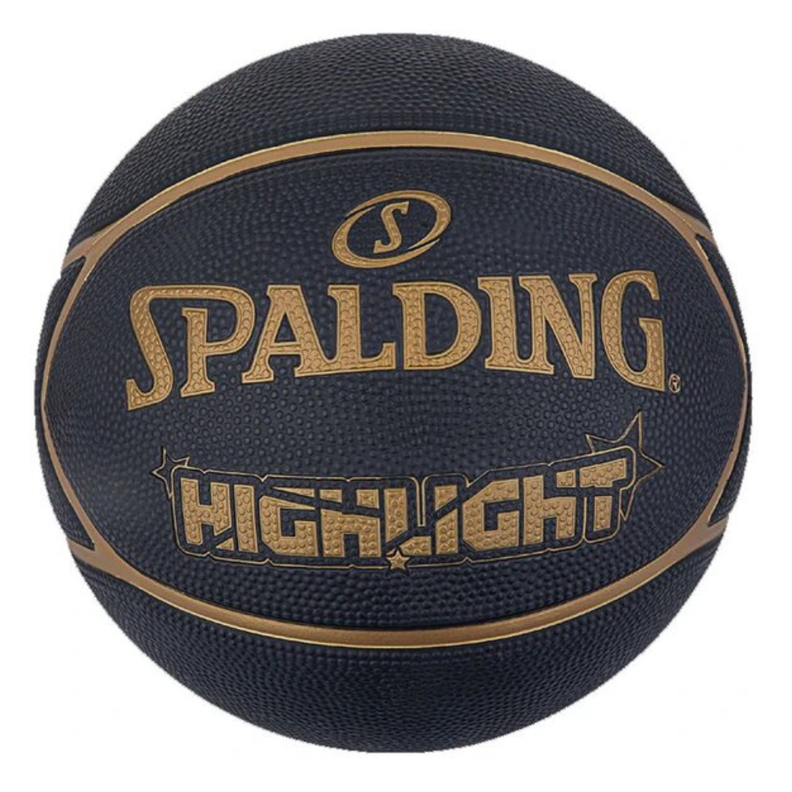 Balón Basketball Highlight Tamaño 7 Negro Dorado-0