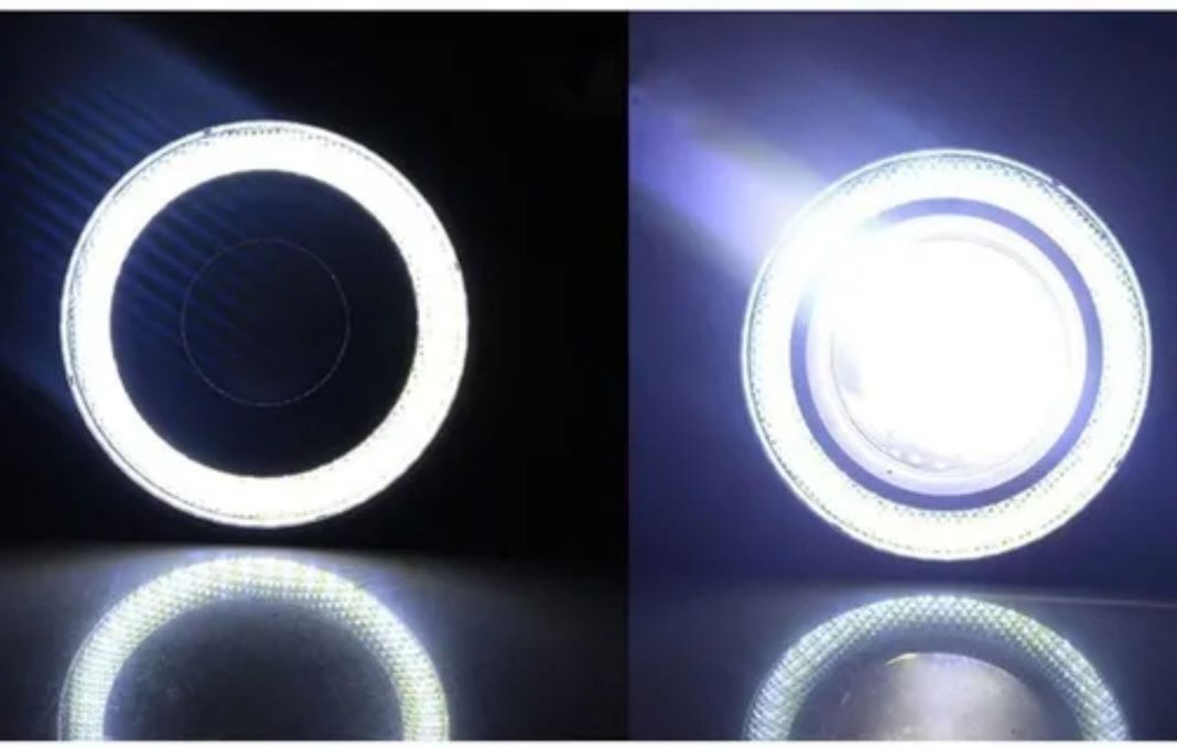 Foco Luz Antiniebla Auto Led Niebla Luz Cob Halo Ángel-1