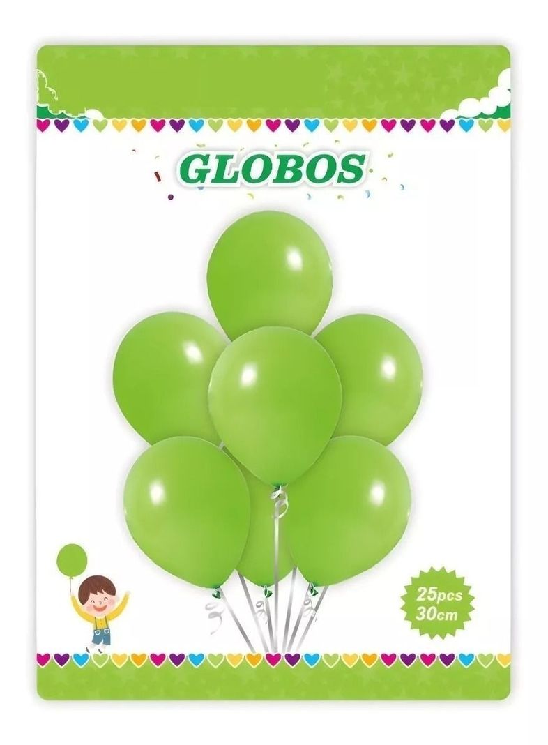 25 Set De Cumpleaños Globos Cumpleaños Globo Verde.-1