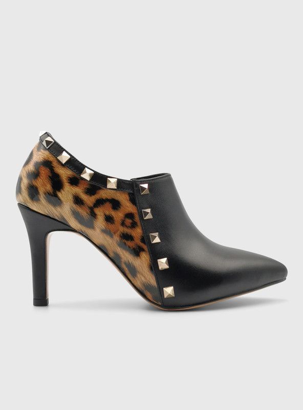 Botín Toffy Co. Victoria Negro Leopardo Mujer-0