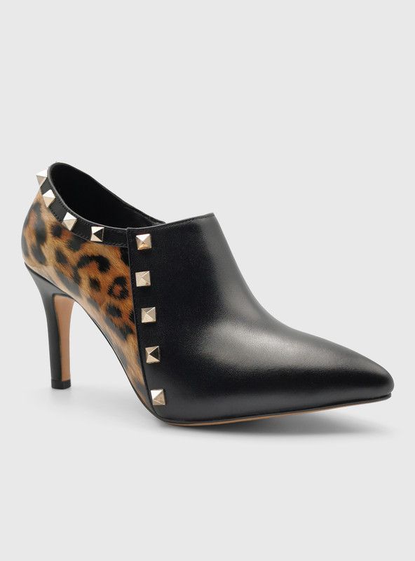 Botín Toffy Co. Victoria Negro Leopardo Mujer-1