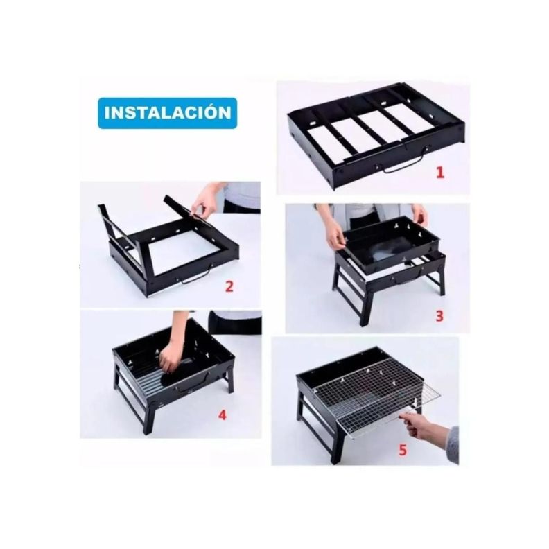 PARRILLA CUADRADA BBQ 36X29X7,5 CM-2