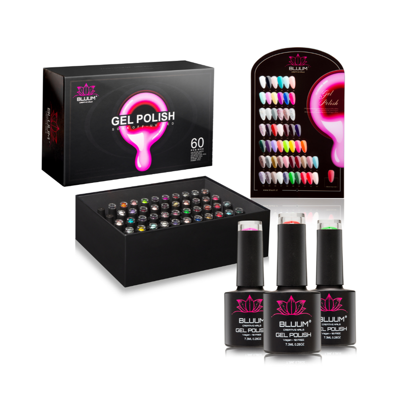 Set Completo de Esmaltes Permanentes Profesional 60 Und-0