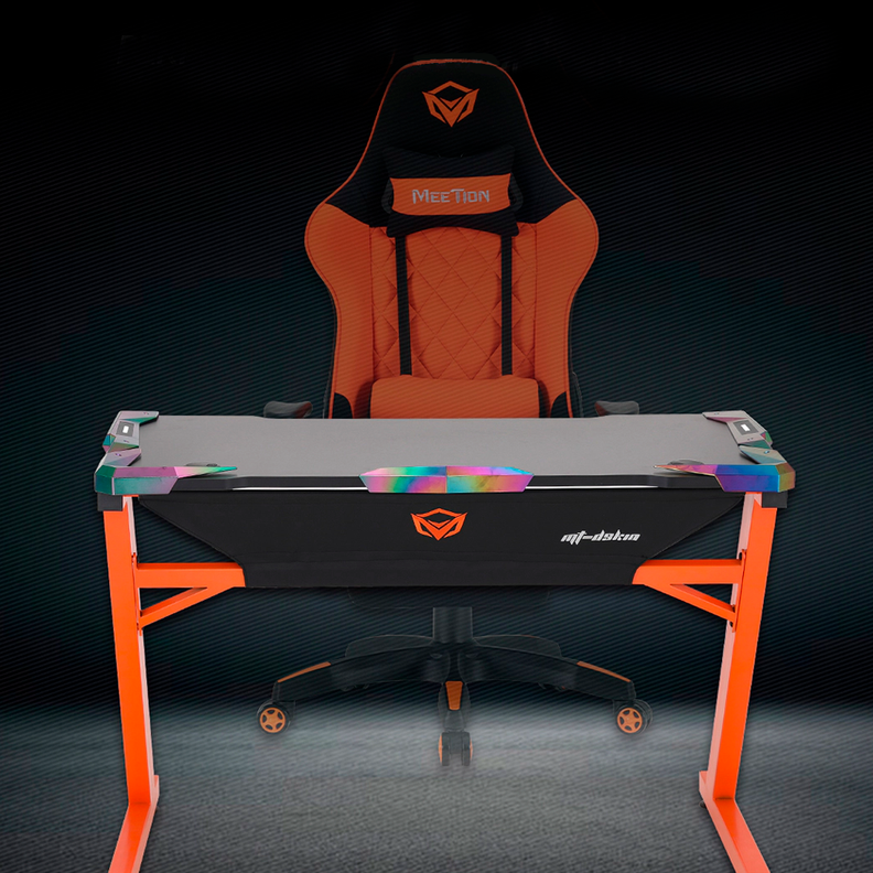 Escritorio Gamer MT-DSK10 Meetion Black Orange-3