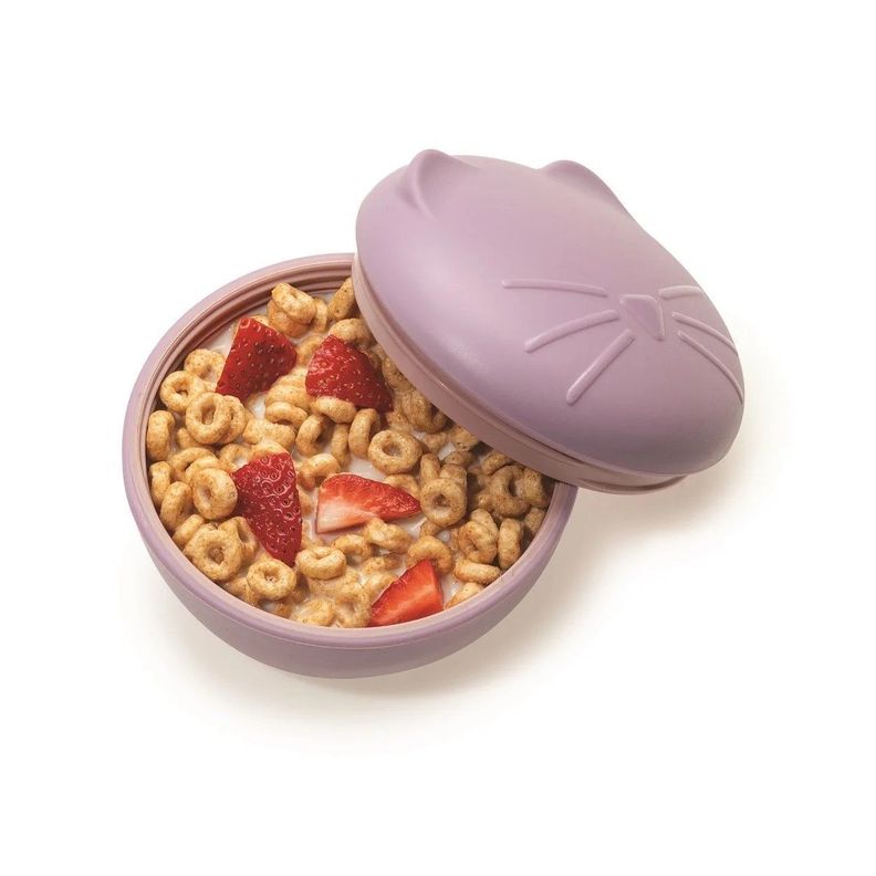 Bowl De Silicona + Cubiertos Gato-2