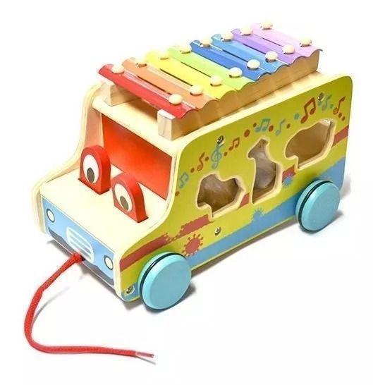Tren Multifuncional Didáctico De Madera Para Niños-2