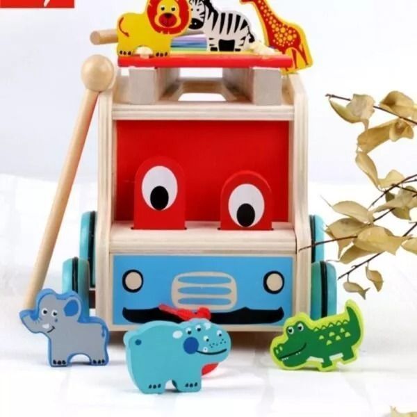 Tren Multifuncional Didáctico De Madera Para Niños-1