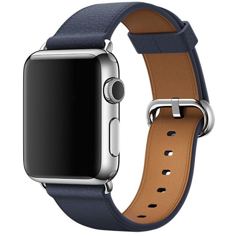 Correa Cuero Compatible Iwatch Apple Watch Azul 38-40-41MM-1
