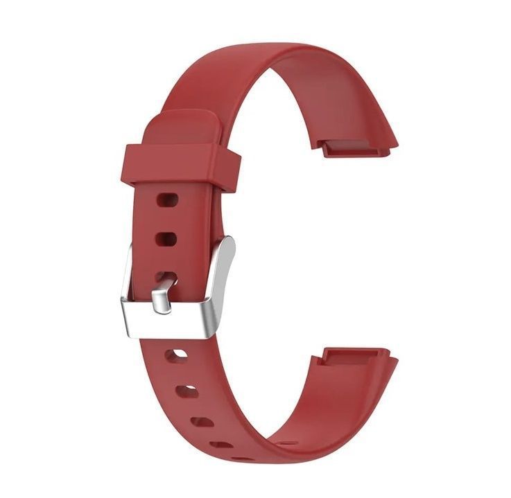 Correa Silicona Compatible Fitbit Luxe  15,4mm Vinotinto-0