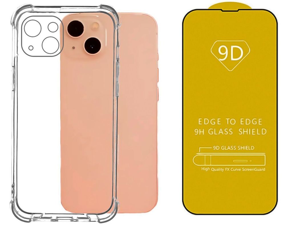 Carcasa Para iPhone 13 Y Lamina Mica De Vidrio Full-0