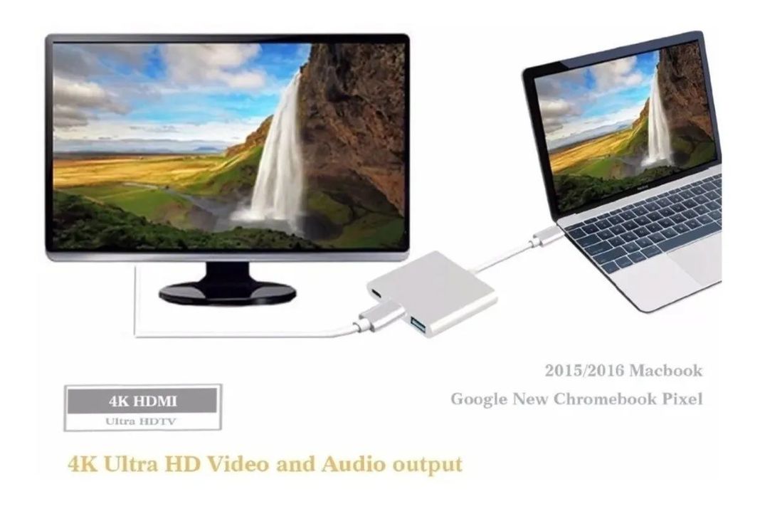Adaptador Hub 3 En 1 Usb Tipo C A Usb-c Hdmi Usb3.0 Para Mac-6