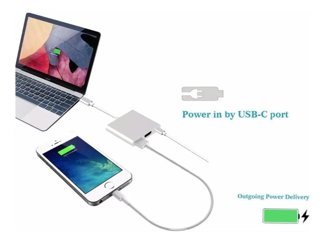 Adaptador Hub 3 En 1 Usb Tipo C A Usb-c Hdmi Usb3.0 Para Mac-3