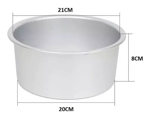 Molde Torta Moldes De Torta Molde Queque Molde Aluminio 20cm -3