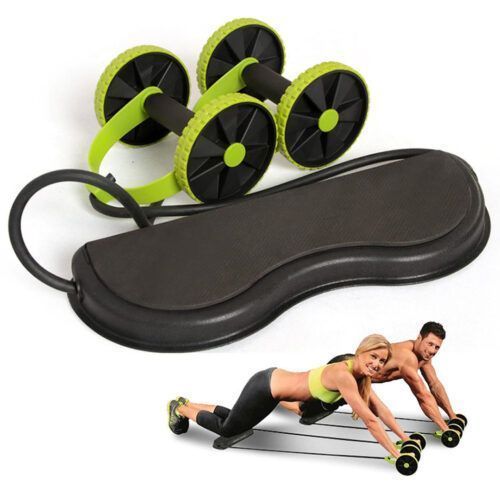Rueda de Abdominales AB Wheel con Cuerda de Tracción-1
