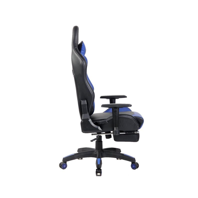 Silla Gamer Butaca Con Apoya Brazos Y Pies Azul - PuntoStore-1