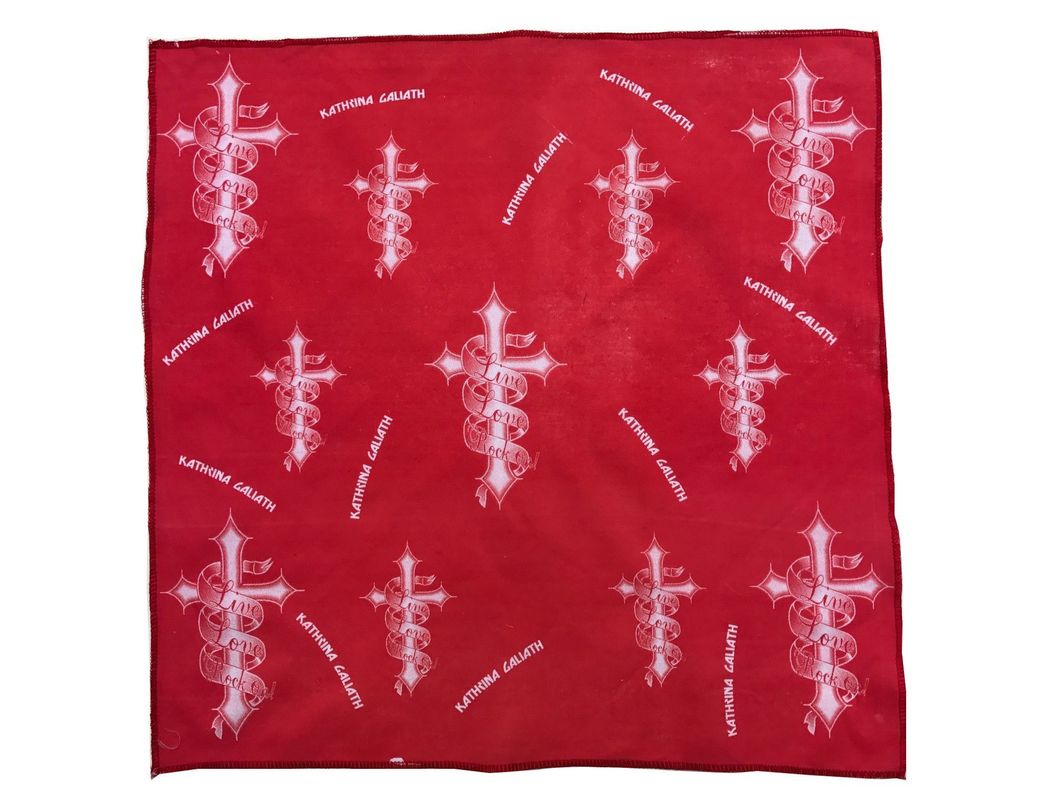 Bandana Roja Estampada -0