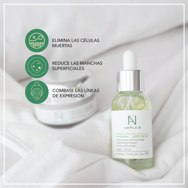 Sérum Facial Peeling AMPLEN de AHA, BHA, PHA 30ml-2