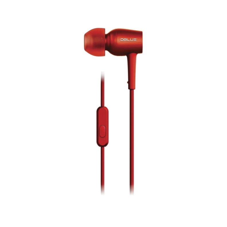 Audifonos Stereo Manos Libres Plug 3.5mm Rojo Dblue-0