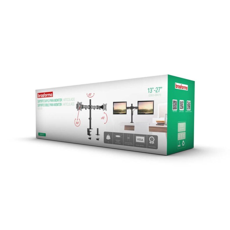 Soporte TV/Monitor Doble -  Articulado - 13" a 27" TV 360°-3