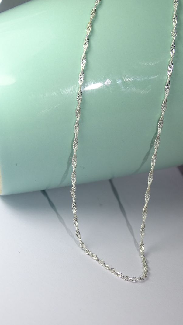 Cadena De Plata Fina (singapur) 60 Cm - MABELITA-3