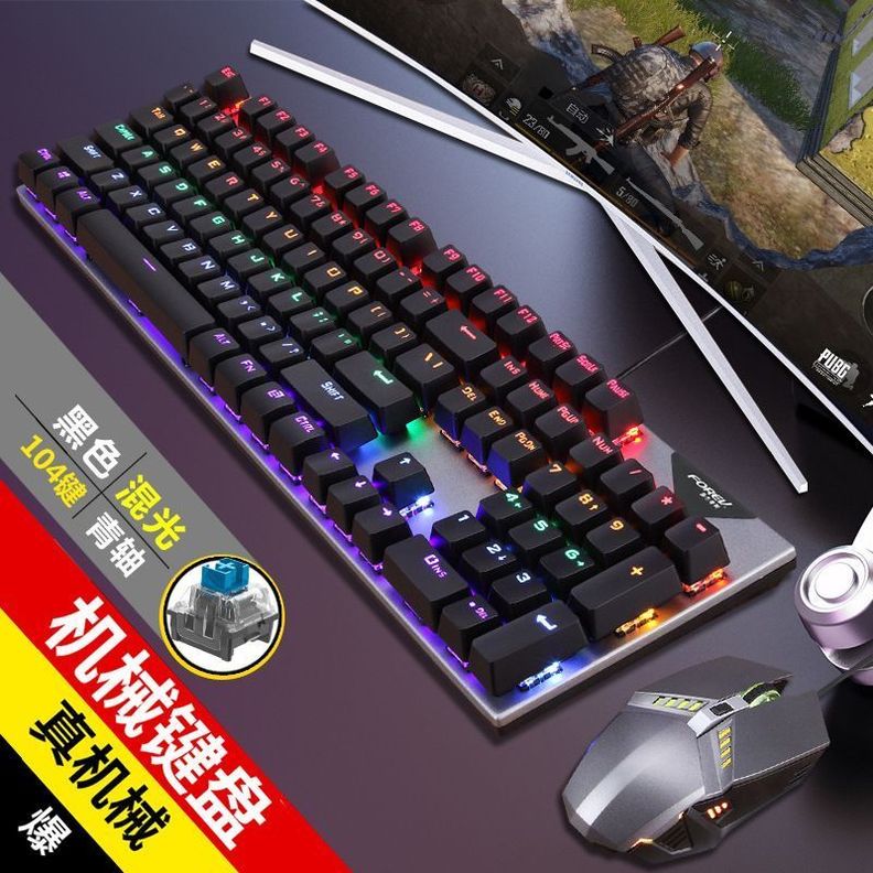 Teclado Gamer Mecanico Forev Ingles, Negro Con Luz Rgb, Usb-3