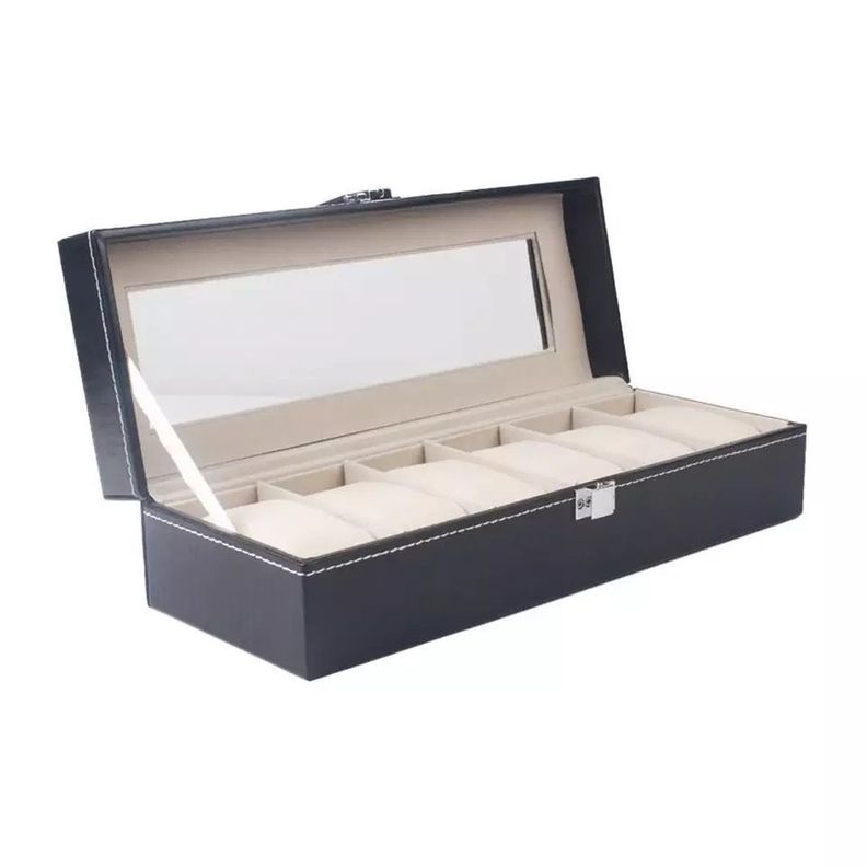 Caja Organizadora De Relojes, Mostrador Organizador Para 6 Unidades-0