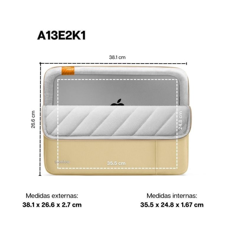 Tomtoc Funda A13 Protección 360° para MacBook Pro 16" - Amarillo-2