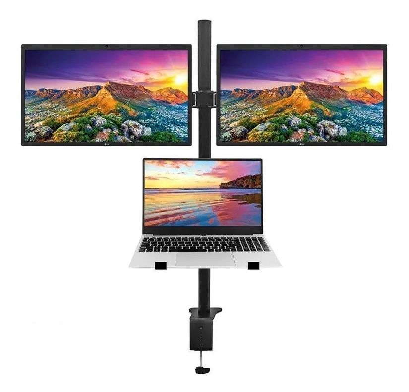 Soporte Doble 2 Monitor Y Notebook Brazo Escritorio B50-0
